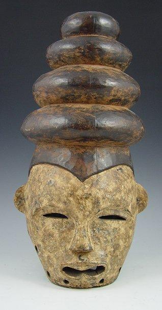 Appraisal: MENDE SIERRE LEONE CARVED MASK '' h