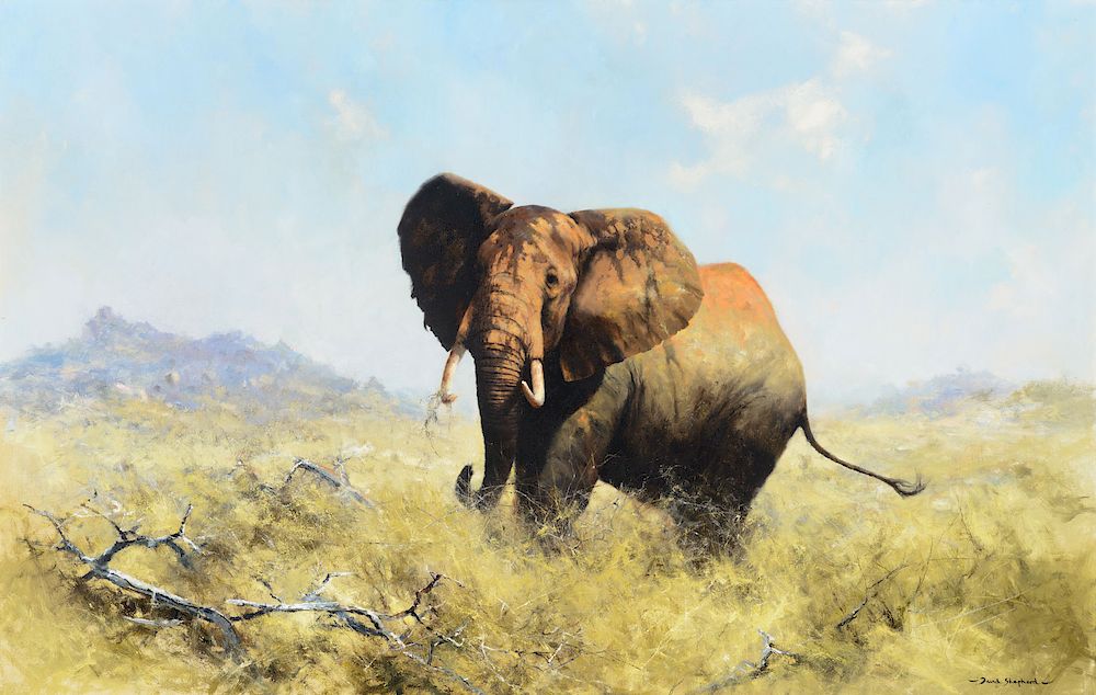 Appraisal: David Shepherd - Old Tsavo Cow Exclusive on Bidsquare David