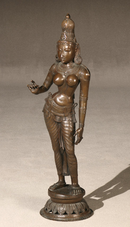 Appraisal: Large Indian Copper Alloy Figure of Parvati th Century Height