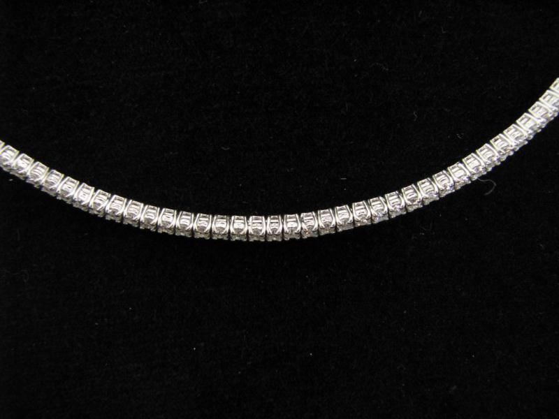 Appraisal: Lady's K White Gold Diamond Choker approximately - cts total