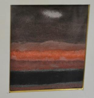 Appraisal: Lawrence Calcagno American - Abstraction watercolor on paper signed lower