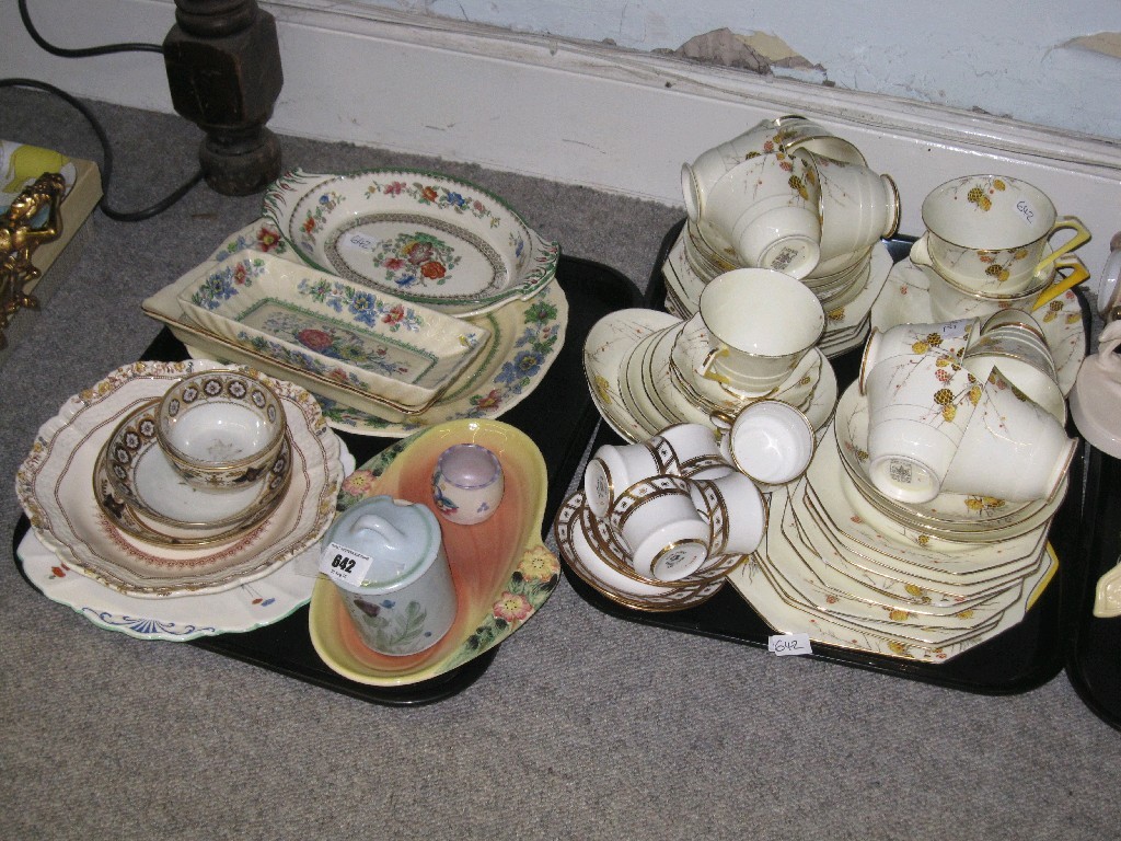 Appraisal: Lot comprising two trays of assorted ceramics and dinnerware to