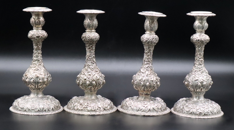 Appraisal: STERLING PAIRS OF S KIRK SON AND SCHOFIELD Sterling Candlesticks