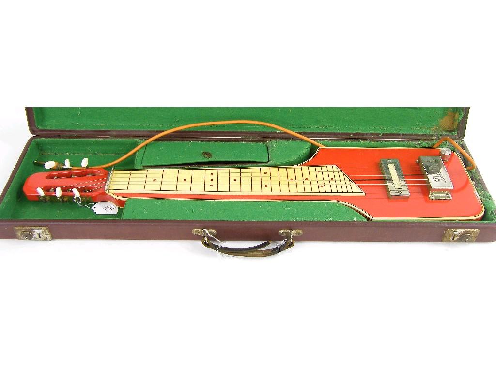 Appraisal: Dallas lap steel electric guitar the cream fingerboard with red