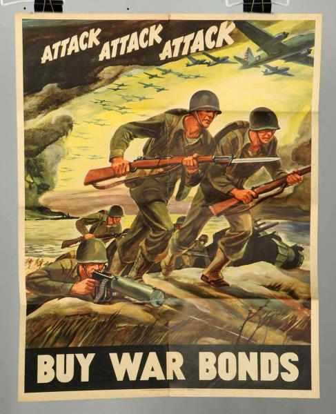 Appraisal: Buy War Bonds Poster Condition Near Mint Size - x