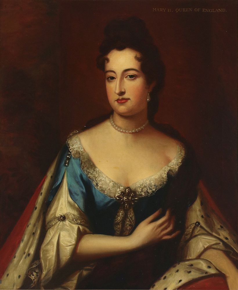 Appraisal: OIL ON CANVAS PORTRAIT OF MARY II AS PRINCESS OF