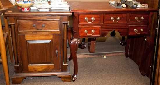 Appraisal: Queen Anne style mahogany lowboy and a Victorian style mahogany