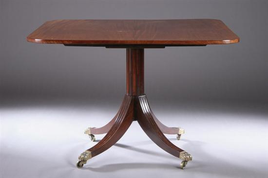 Appraisal: ENGLISH REGENCY MAHOGANY SINGLE-PEDESTAL DINING TABLE early th century and