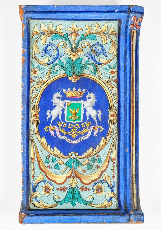 Appraisal: ITALIAN GLAZED TERRACOTTA PANEL x x in Estimate -