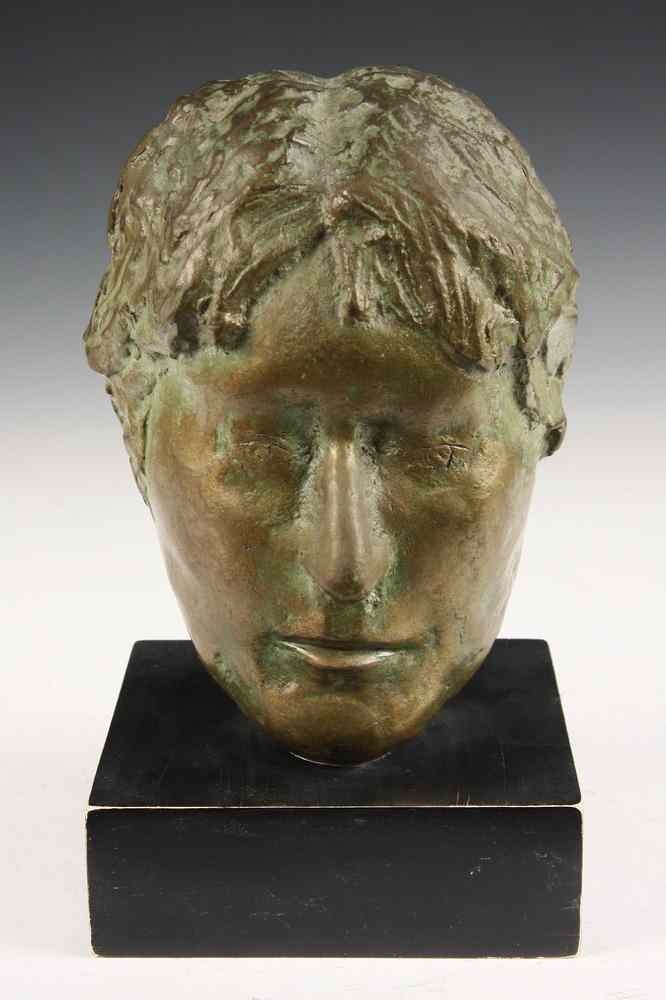 Appraisal: BRONZE SCULPTURE- by Leonard Baskin Face of Esther bronze H