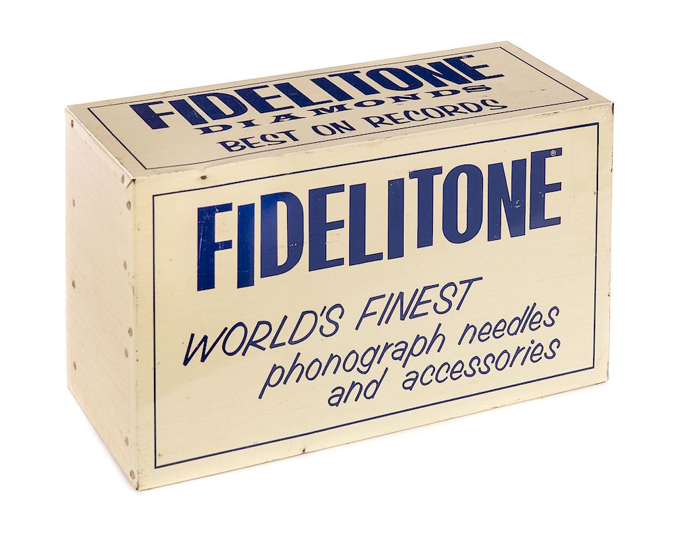 Appraisal: Fidelitone Photograph Needles Advertising Dispenser Measures tall x wide Good