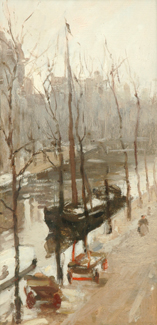 Appraisal: Josephine Muntz-Adams - River Scene possibly Holland oil on paper