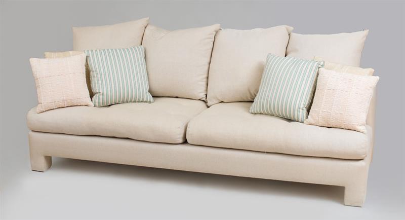 Appraisal: MODERN LINEN LAUREN SOFA LCS UPHOLSTERY x x in Collection