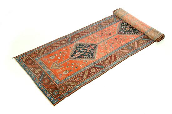 Appraisal: ORIENTAL RUNNER Northwest Persian Red and blue borders with red