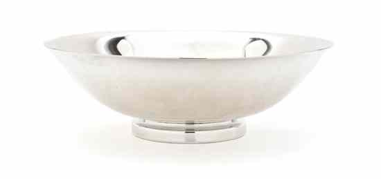 Appraisal: An American Sterling Silver Bowl Gorham of modernist form approximate