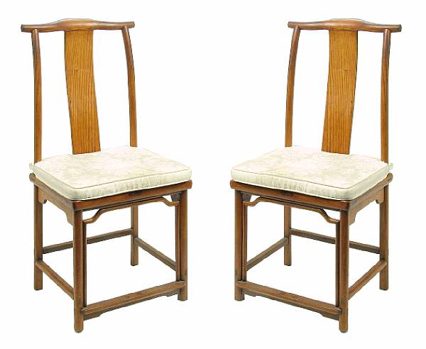 Appraisal: A group of eight Chinese hardwood side chairs Republican Period