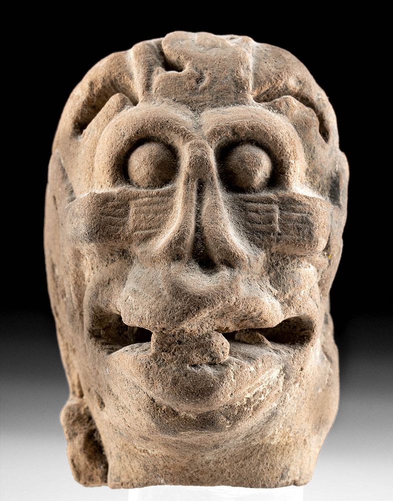 Appraisal: Aztec Pottery Flayed Head Pre-Columbian Valley of Mexico Aztec culture