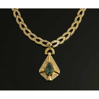 Appraisal: Teal Topaz k Gold Necklace Irradiated teal topaz k gold