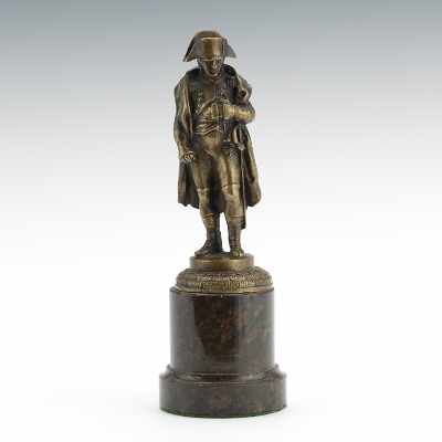 Appraisal: A Cast Bronze Figure of Napoleon Cast bronze with patination