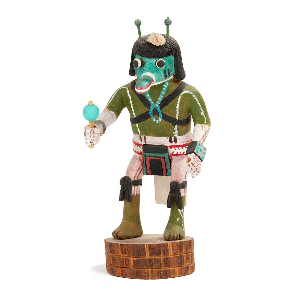 Appraisal: Hopi Grasshopper Kachina Sheldon Talas Hopi Grasshopper Kachina by Sheldon