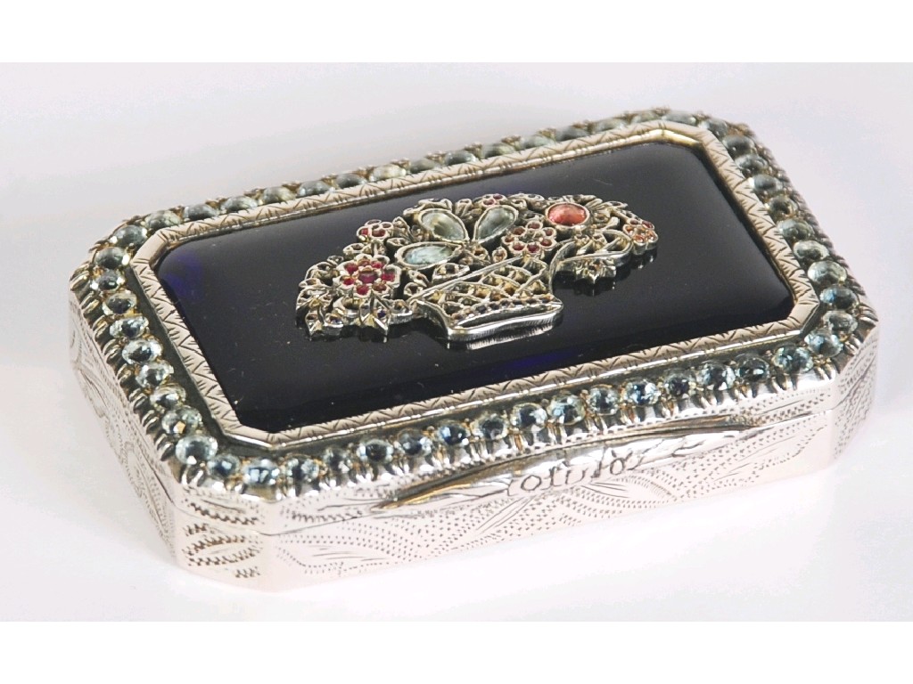 Appraisal: ATTRACTIVE NINETEENTH CENTURY PROBABLY SWISS UNHALLMARKED SILVER AND PARCEL GILT