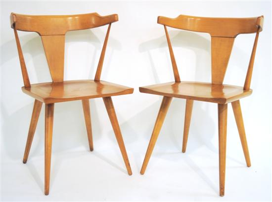 Appraisal: Pair of 's Paul McCobb Planner group maple chairs ''