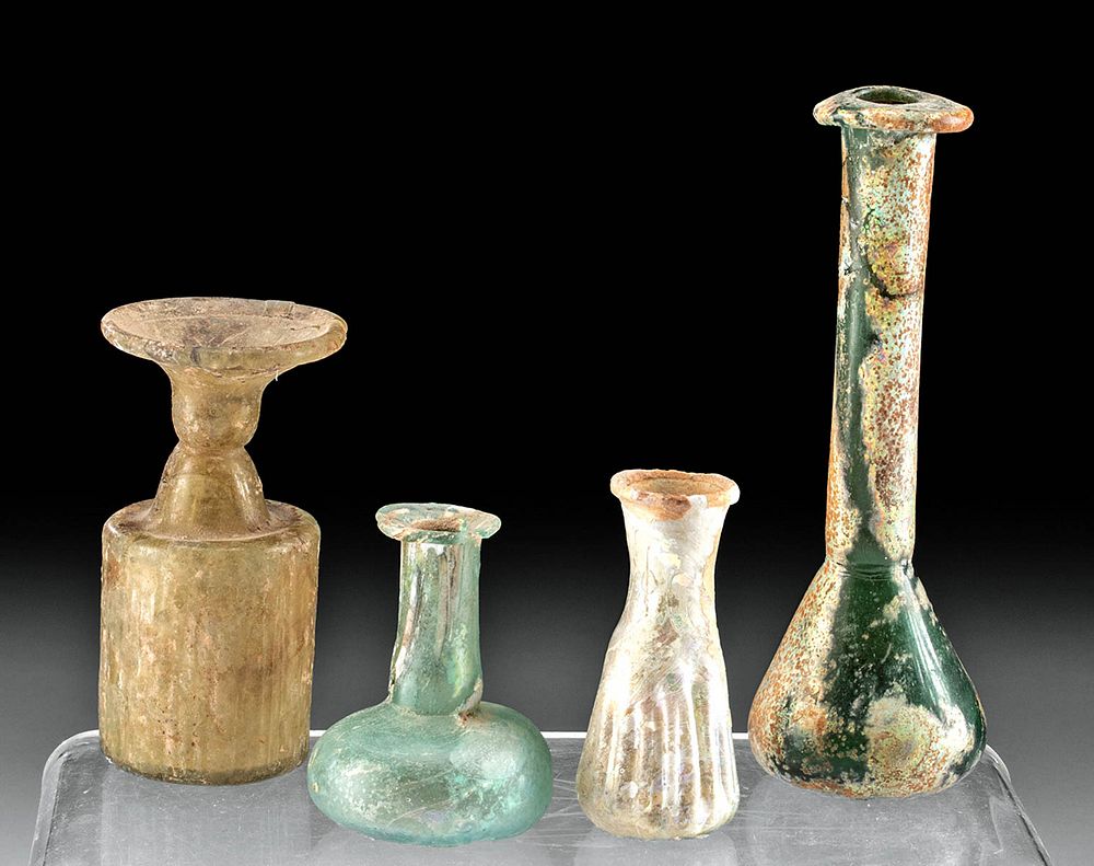 Appraisal: Lot of Roman Glass Bottles Roman Imperial Period ca st