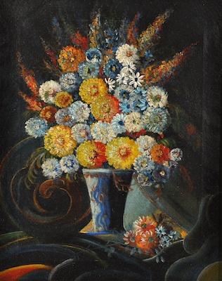 Appraisal: Harvey Gregory Prusheck Slovenian American - Floral Still Life Oil