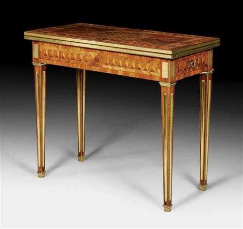 Appraisal: GAMES TABLE Louis XVI Russia end of the th century