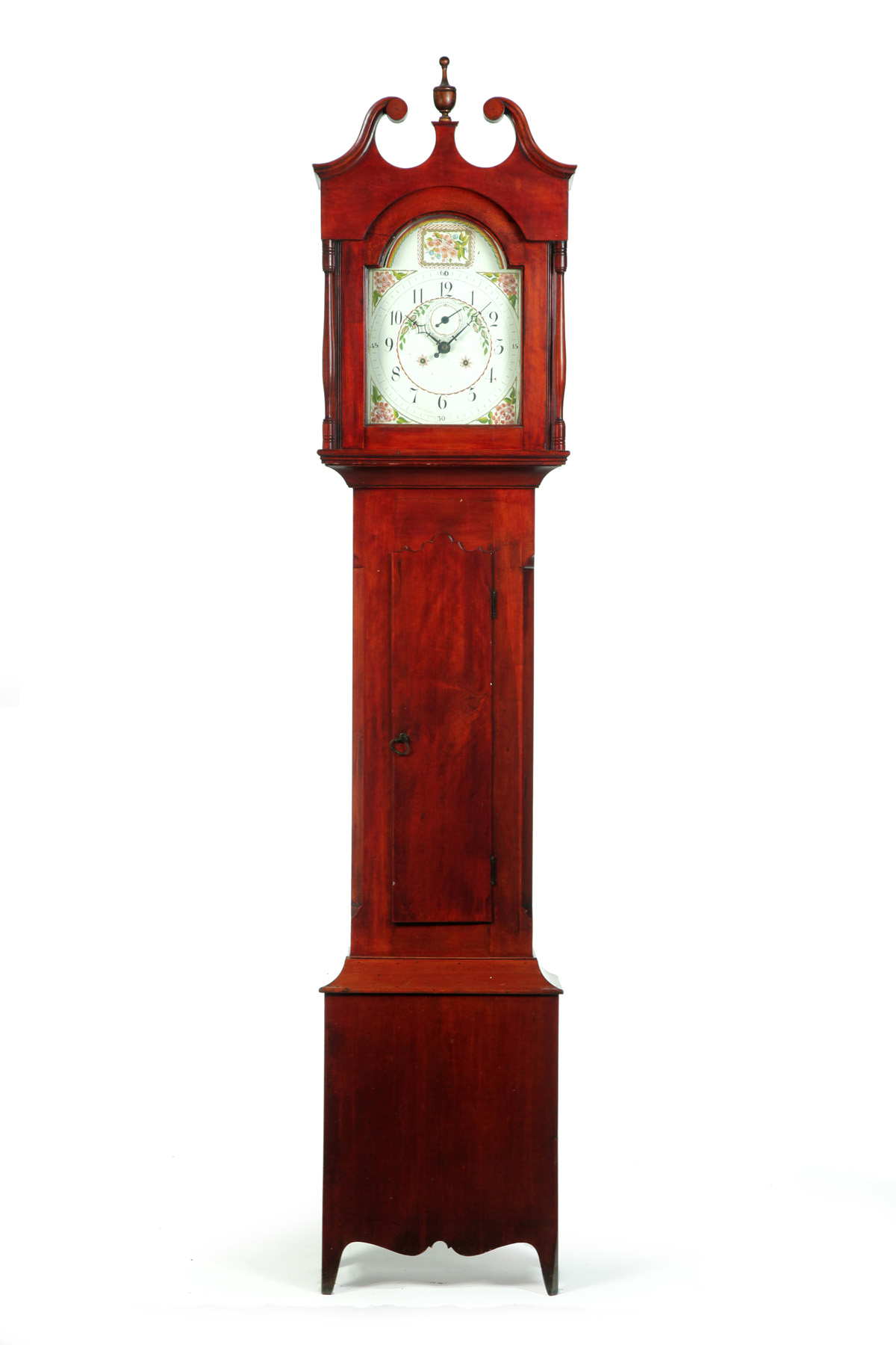 Appraisal: OHIO VALLEY TALL CASE CLOCK Ca cherry and poplar The