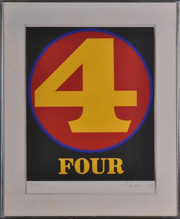 Appraisal: ROBERT INDIANA b FROM PORTFOLIO NUMBERS Serigraph in colors x