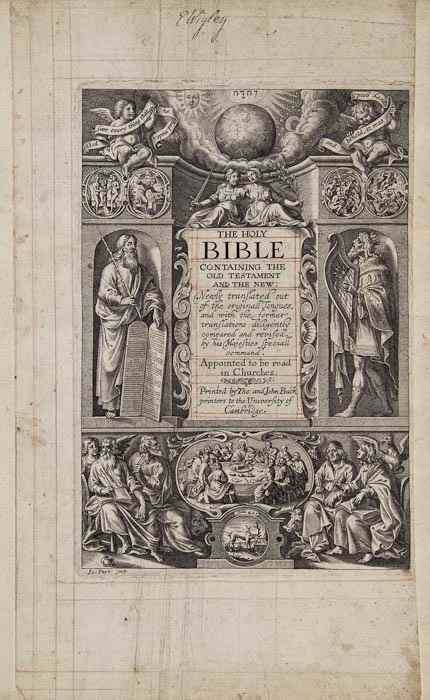 Appraisal: Bible English The Holy Bible parts in engraved title laid-down