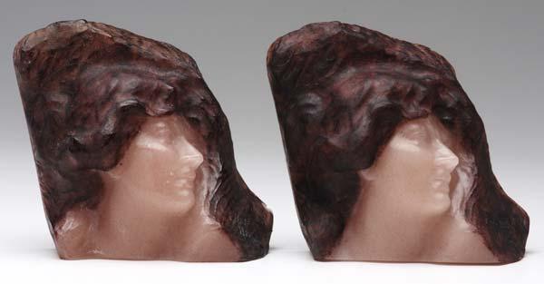 Appraisal: ALMERIC WALTER Pair of figural bookends Signed A WALTER NANCY