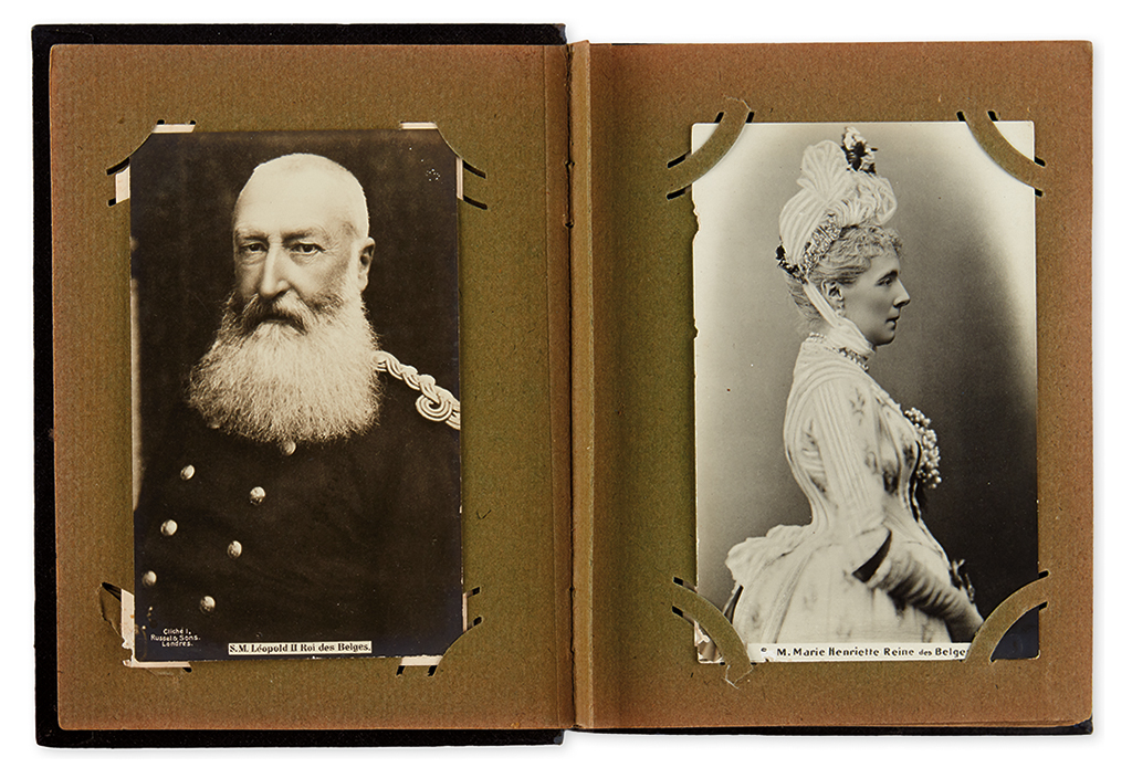 Appraisal: ROYALTY Album of mostly real photo postcards of th and