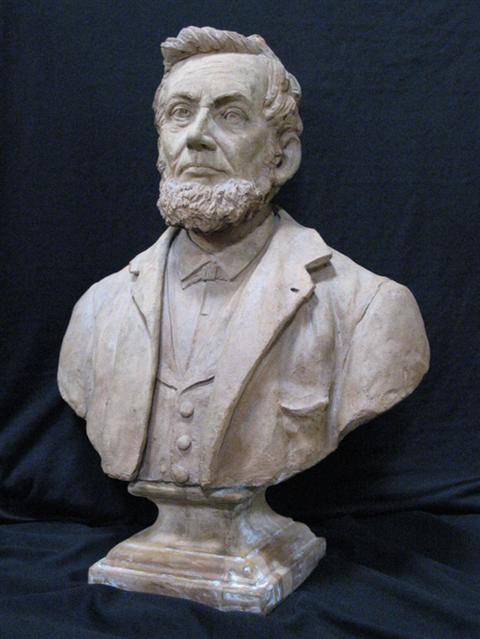 Appraisal: TERRACOTTA BUST OF ABRAHAM LINCOLN - in high overall including