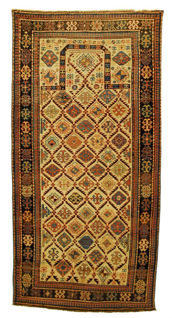 Appraisal: AKSTAFA PRAYER RUG Caucasus circa feet inch x feet inch