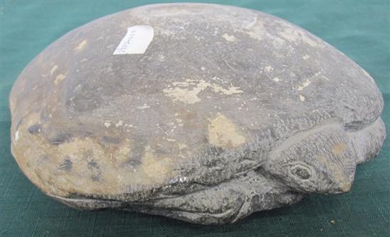 Appraisal: TURTLE STONE SCULPTURE