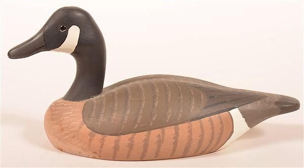 Appraisal: W L Gable Canada Goose Miniature Decoy Signed W L