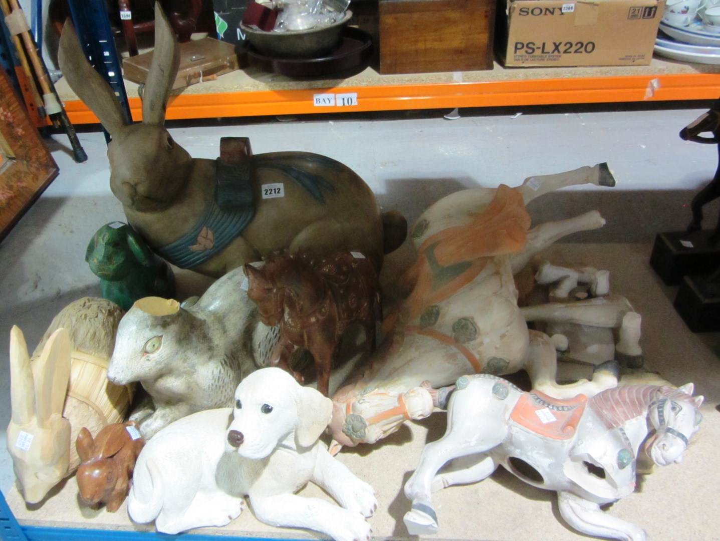 Appraisal: A quantity of wooden models of animals and others