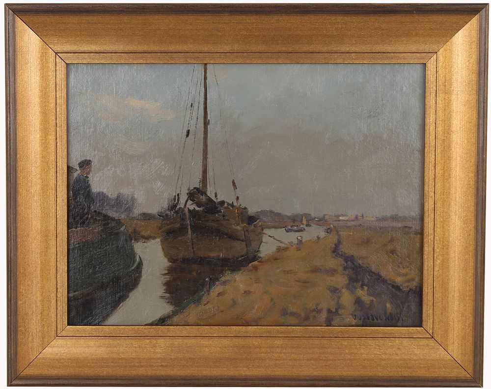 Appraisal: Gustave Wolfe - Gustave Wolfe - Painting of a ship