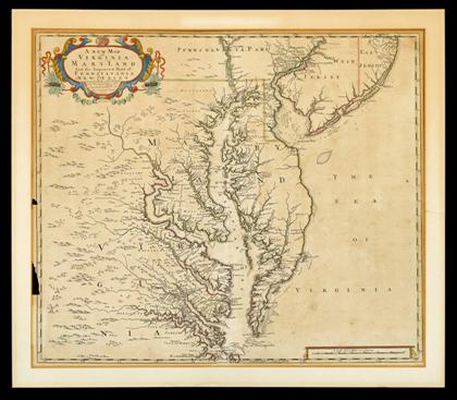 Appraisal: piece Hand-Colored Engraved Map Senex John A New Map of