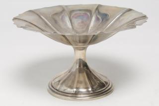 Appraisal: Art Nouveau Silver Compote by Caldwell Weighted J E Caldwell