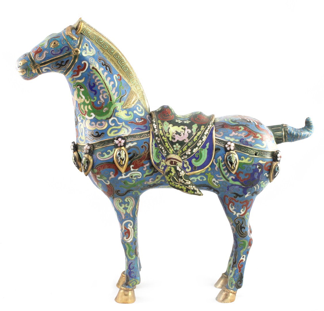 Appraisal: A Chinese cloisonn model of a horse late th th