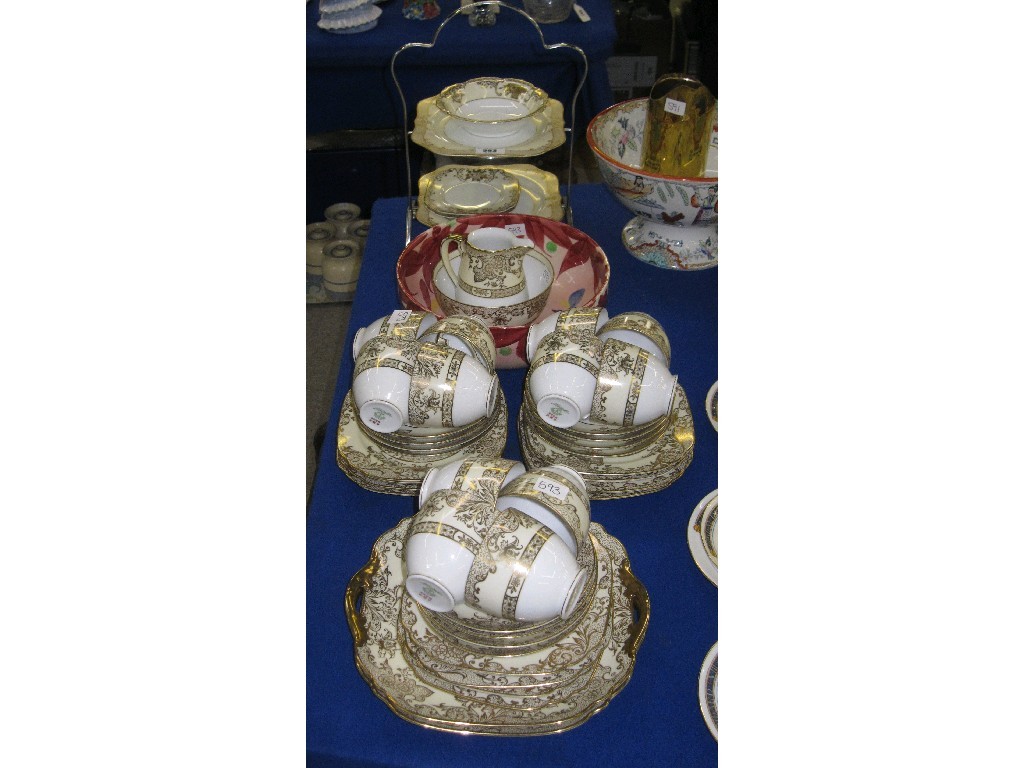 Appraisal: Noritake twelve setting gilt decorated teaset and a Britannia Pottery