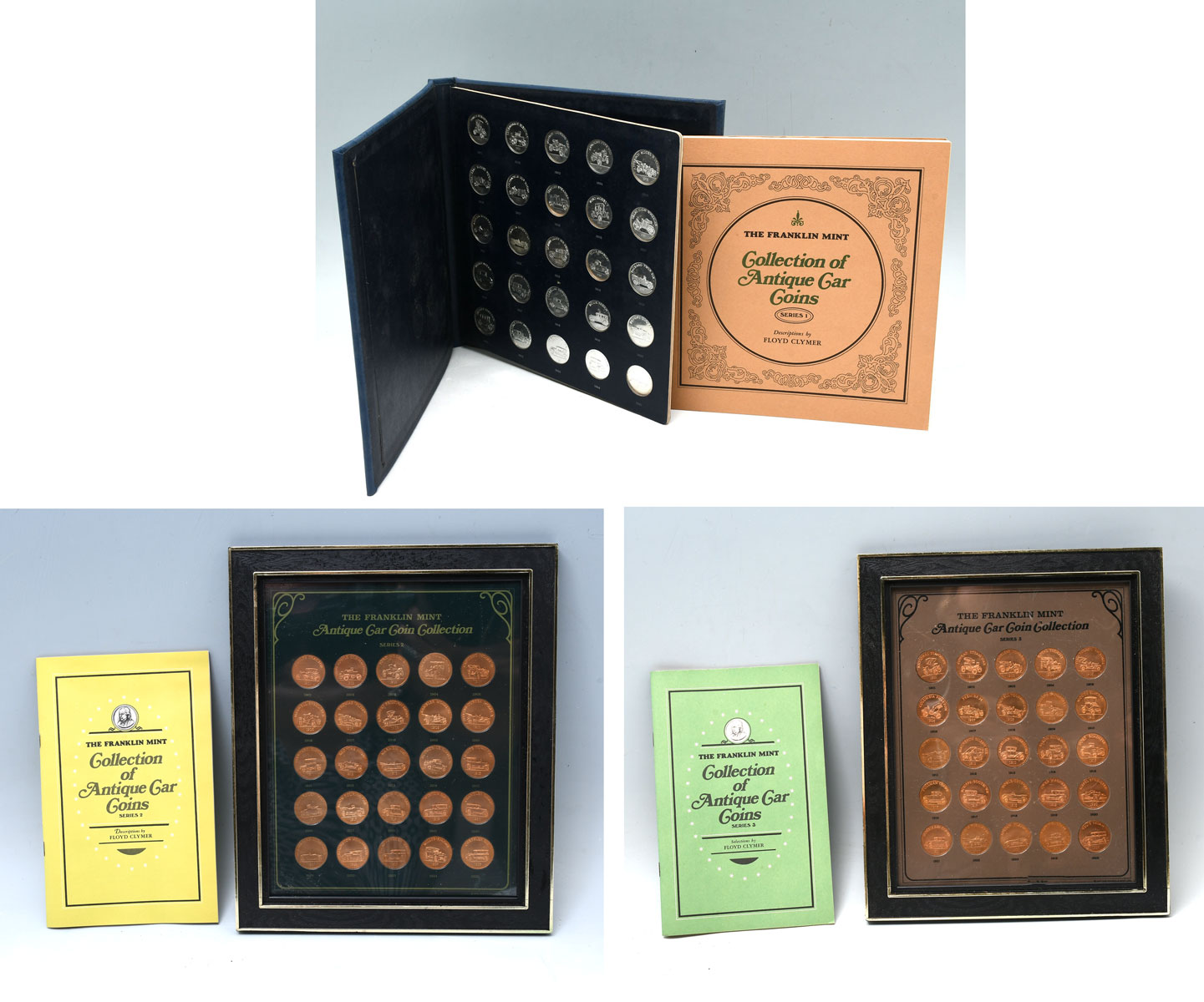 Appraisal: FRANKLIN MINT ''COLLECTION OF ANTIQUE CAR COINS SERIES - Comprising