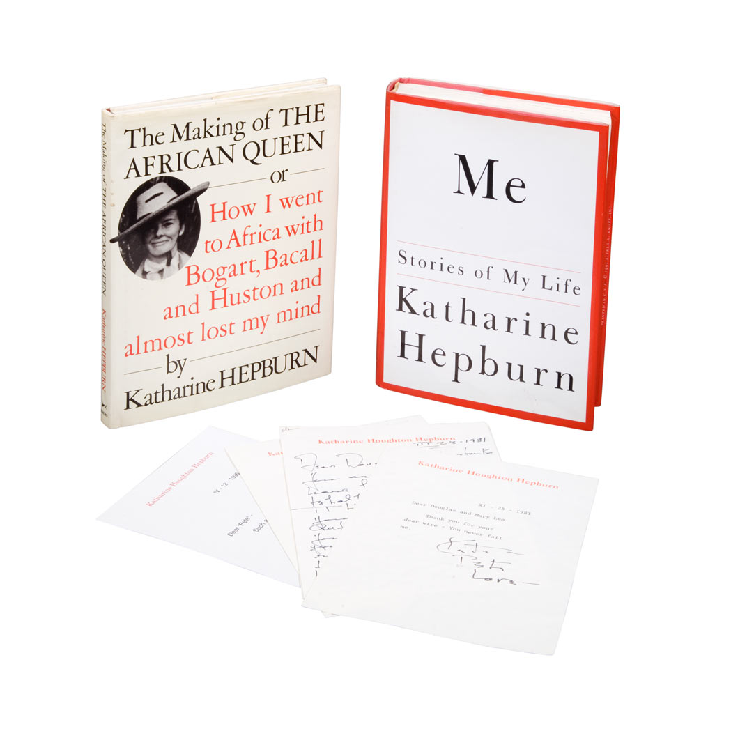 Appraisal: SIGNED BOOKS HEPBURN KATHERINE Group of three autograph and four