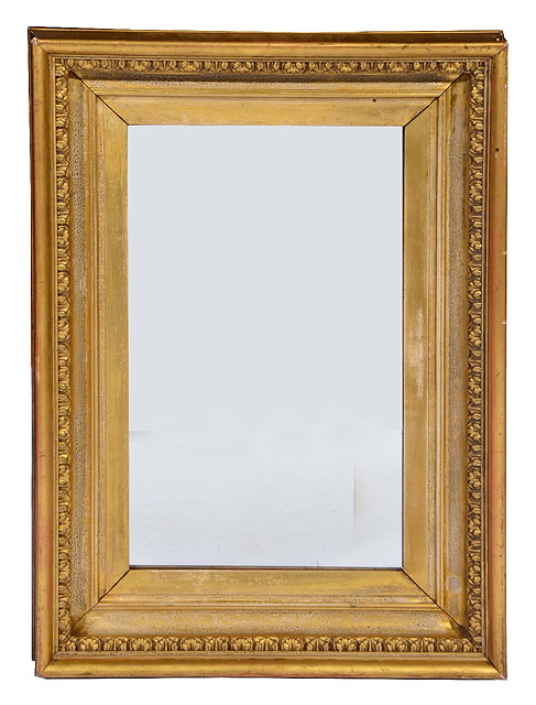 Appraisal: Gilt mirrorrectangular frame within leaf border cm x cm