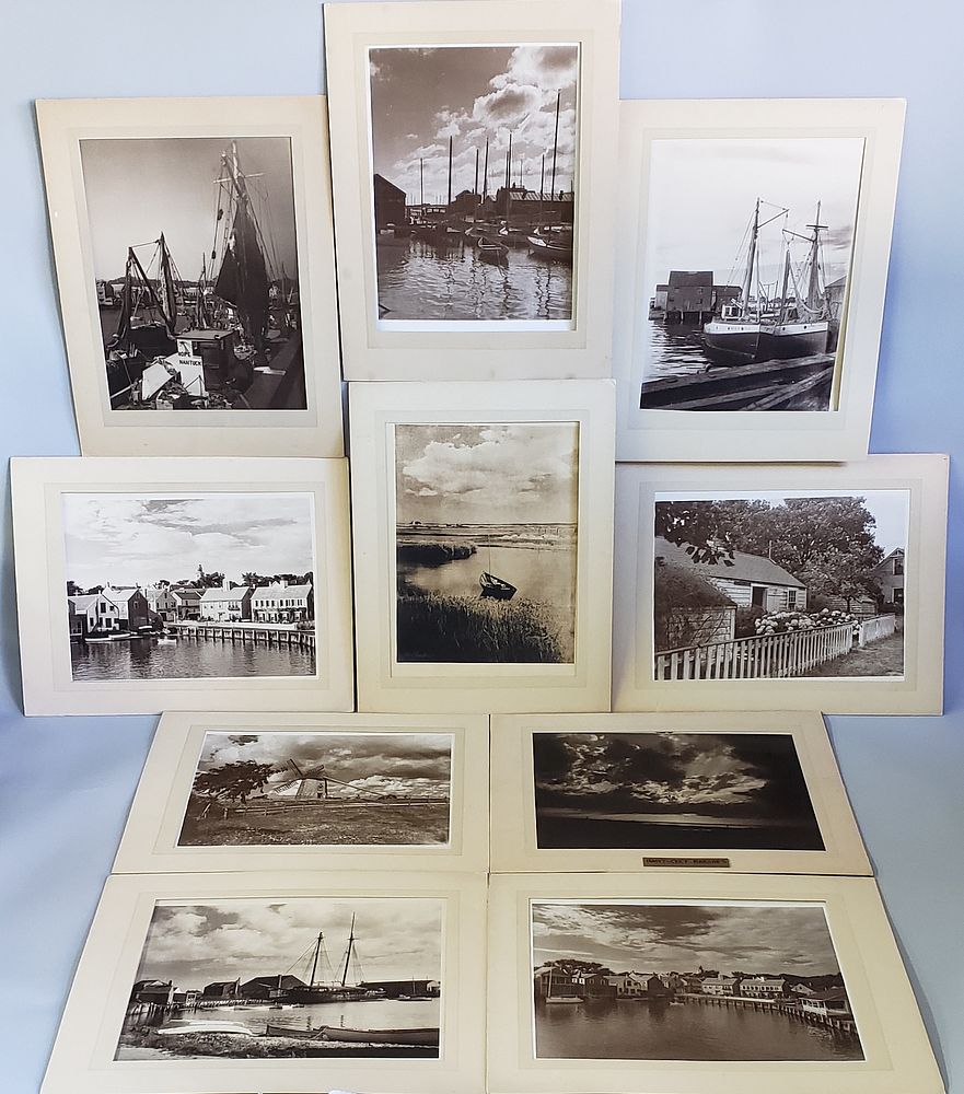 Appraisal: James Francis Barker Vintage Black and White Photographs of Nantucket