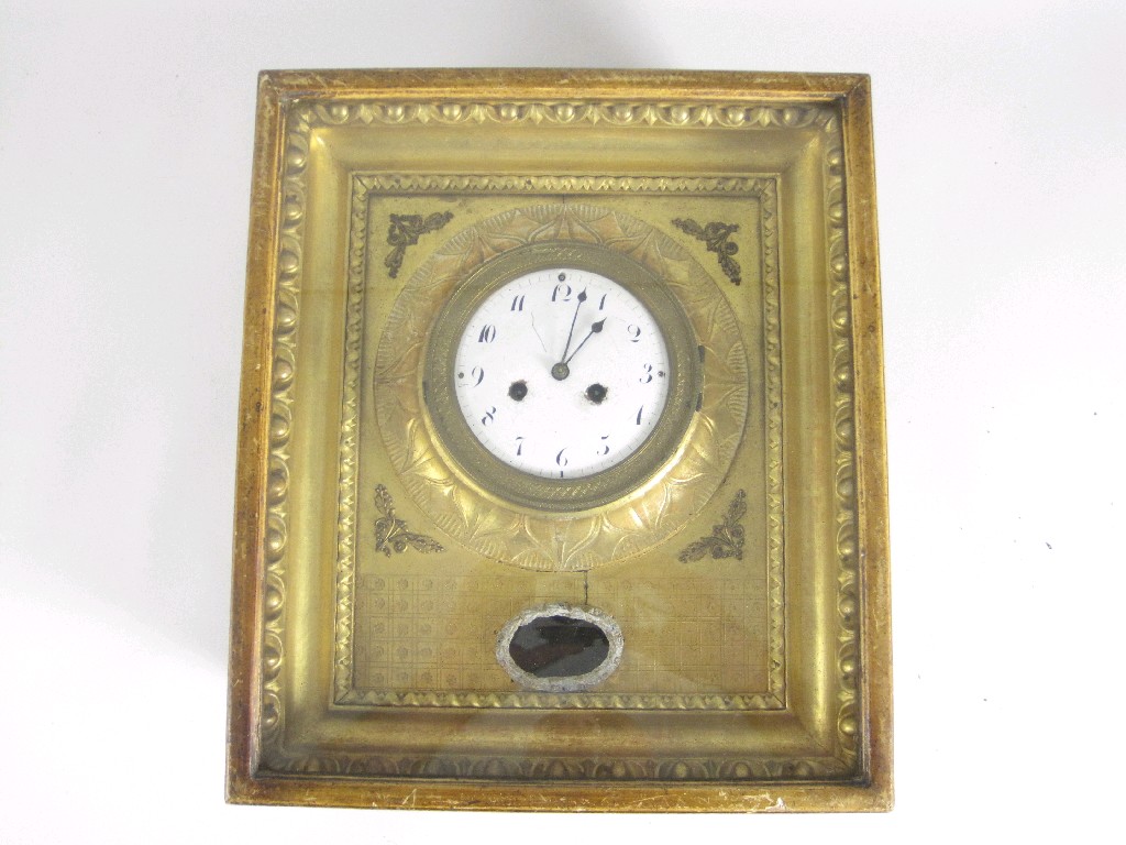 Appraisal: An Austrian Wall Clock contained within gilt frame having hinged