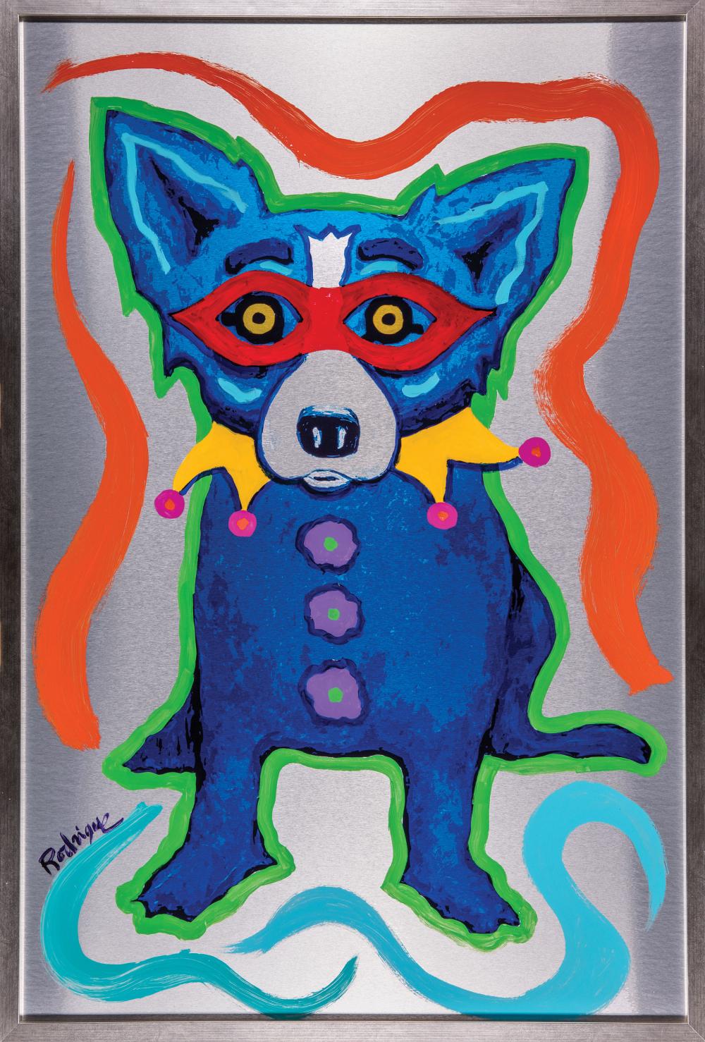 Appraisal: George Rodrigue American Louisiana - Metal acrylic and mixed media